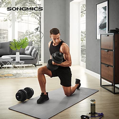 SONGMICS manual 10 kg, justerbar - svart betong og st�l (sett med 2)