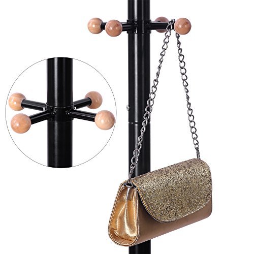 SONGMICS stum tjener, m. 12 kroker - svart jern