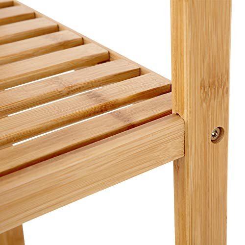 SONGMICS hylle, m. 5 hyller - naturlig bambus