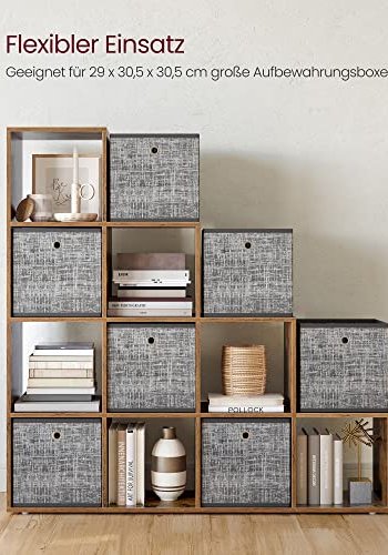 VASAGLE 10-kube reol, rumdeler - brun spnplade