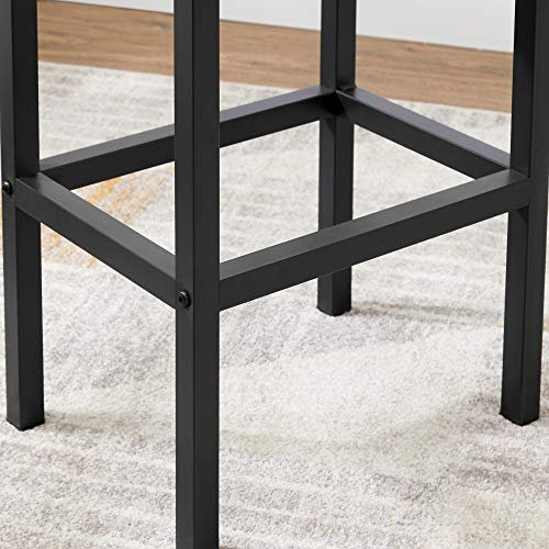 VASAGLE barstolar, set med 2 barstolar, frukostbarstolar med fotstöd, industriella i vardagsrummet, festlokal, rustik brun LBC, 65X40 x 30 x 65 cm