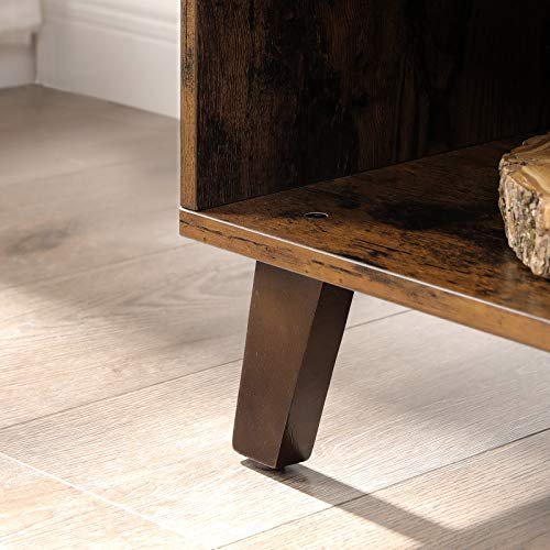 VASAGLE TV-Ständer, mit 2 Türen und 2 Regalen – rustikale braune Spanplatte (140 x 40)