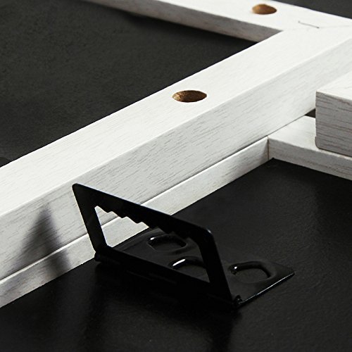 SONGMICS veggmontert bilderamme, collage for 12 bilder - hvit trekorn MDF