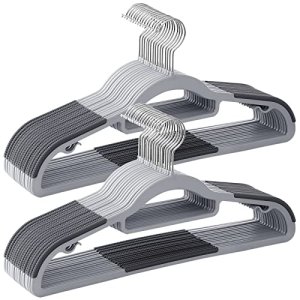 SONGMICS tjbjler, skridsikre, slv 360 drejekrog - lysegr og mrkegr plastik (st med 30)