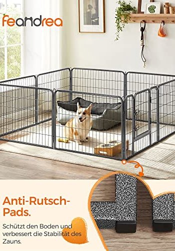 FEANDREA lekegrind for kjledyr, hunder, kaniner og smdyr, for innendrs og utendrs bruk - grjern