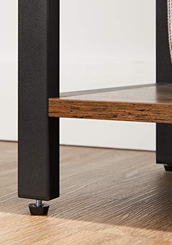 VASAGLE bokhylle, m. 6 hyller - brun sponplate og sort stl