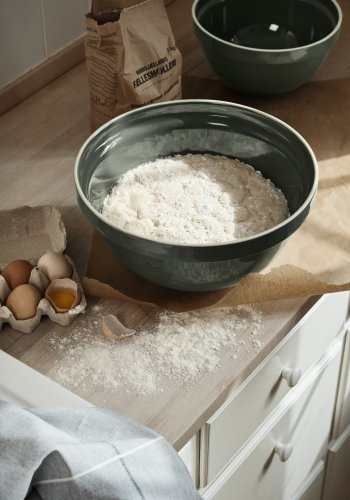 BROSTE COPENHAGEN Taverna Schale, rund – grünes Steingut