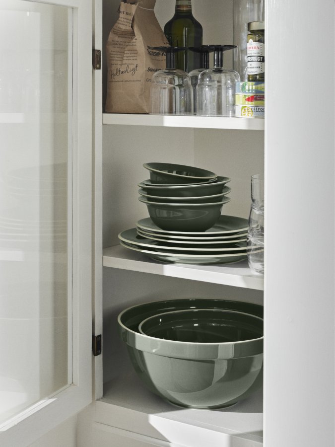 BROSTE COPENHAGEN Taverna Schale, rund – grünes Steingut