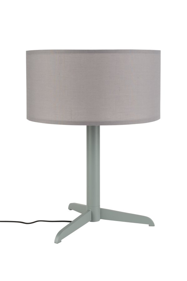 ZUIVER Shelby bordlampe - gr bomull/lin og jern