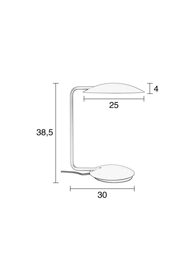 ZUIVER Pixie skrivebordslampe - hvitt jern