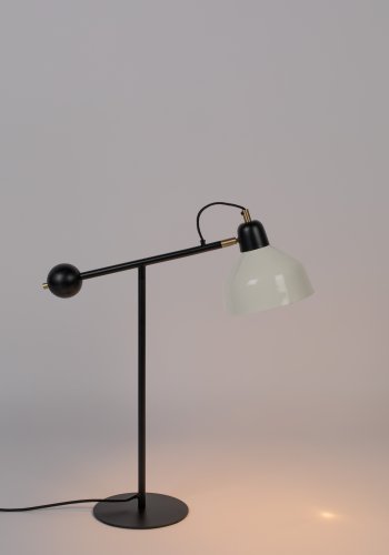 ZUIVER Skala skrivebordslampe - hvitt og sort jern