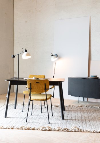 ZUIVER Skala skrivebordslampe - hvitt og sort jern