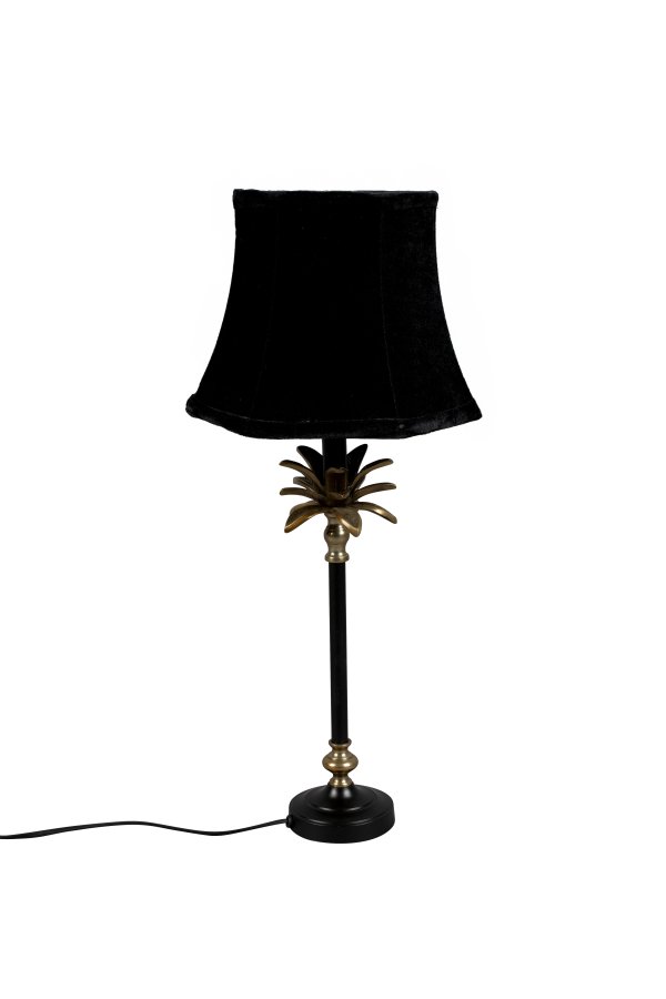 DUTCHBONE Cresta Tischlampe - schwarzes Polyester und Aluminium