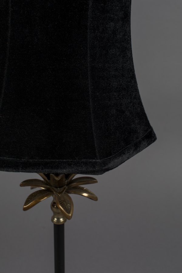 DUTCHBONE Cresta Tischlampe - schwarzes Polyester und Aluminium