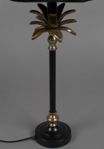 DUTCHBONE Cresta Tischlampe - schwarzes Polyester und Aluminium