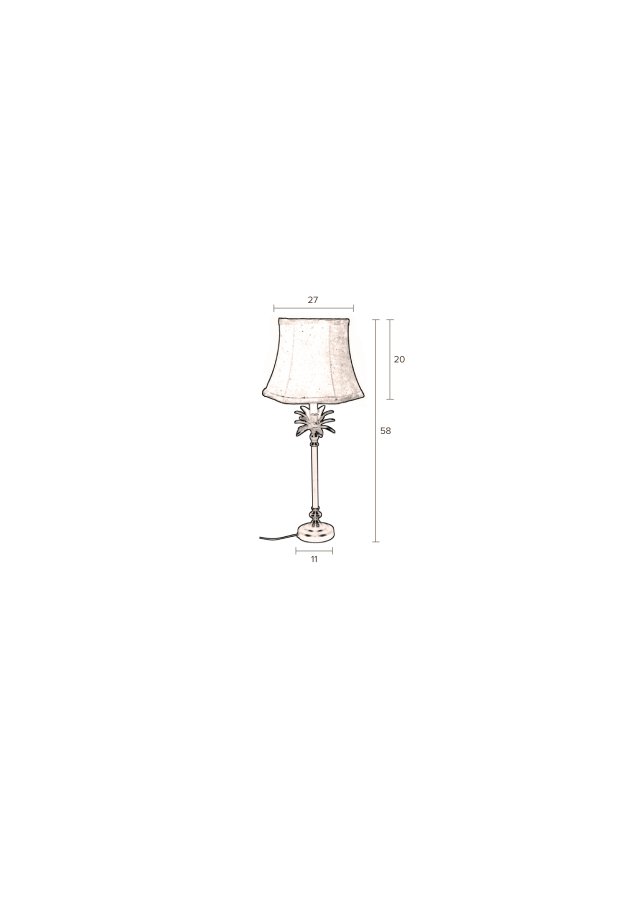 DUTCHBONE Cresta Tischlampe - schwarzes Polyester und Aluminium