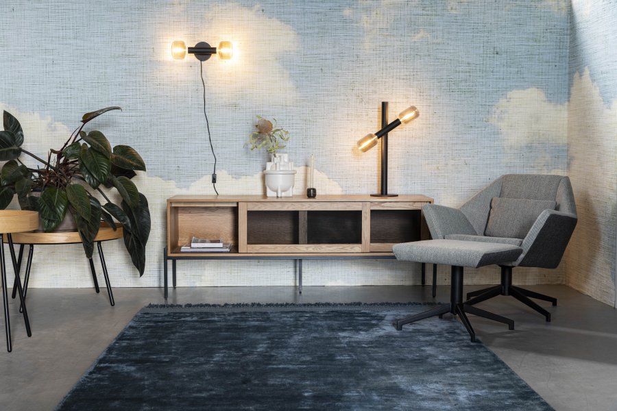 ZUIVER Hawk bordlampe - svart jern