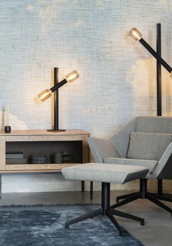 ZUIVER Hawk bordlampe - svart jern