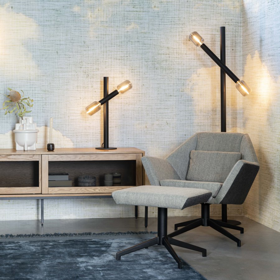 ZUIVER Hawk bordlampe - svart jern