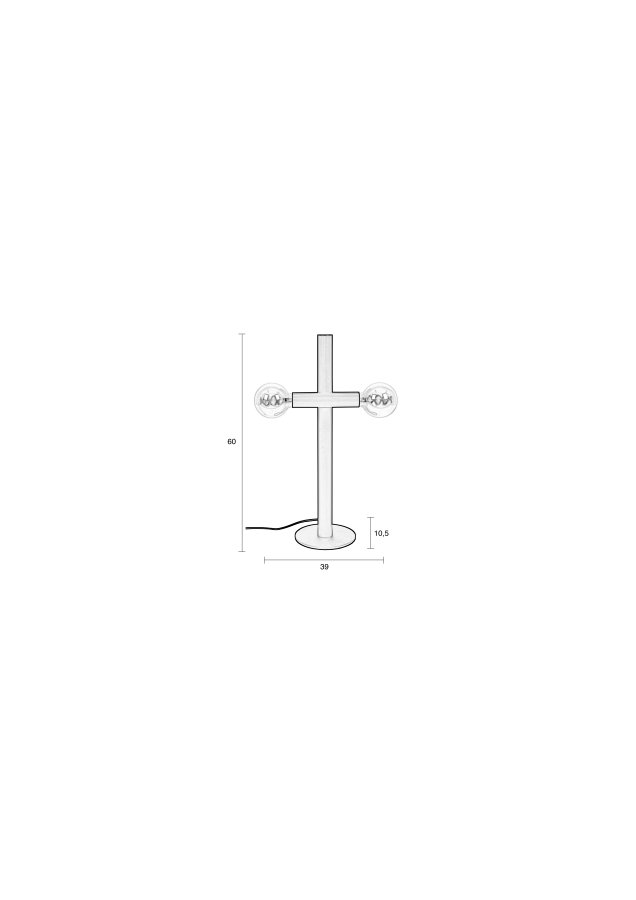 ZUIVER Hawk bordlampe - svart jern