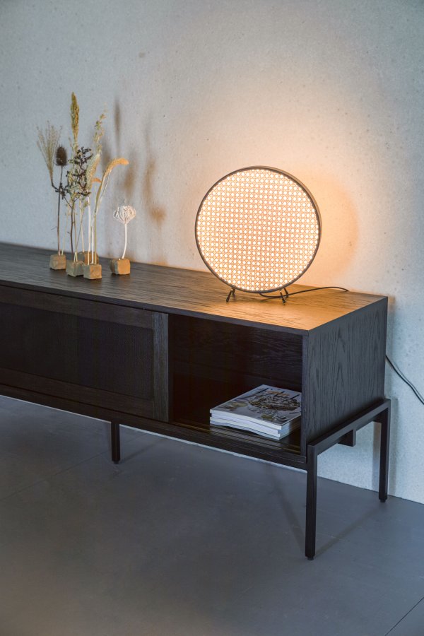 ZUIVER Sien bordlampe - naturlig rotting og brun valntt finish