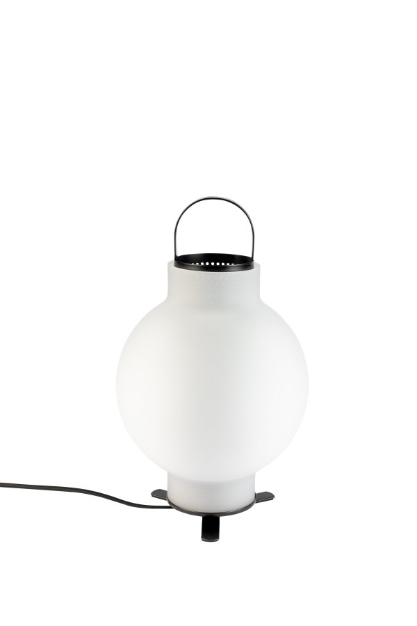 ZUIVER Nomad bordlampe - hvitt glass og jern