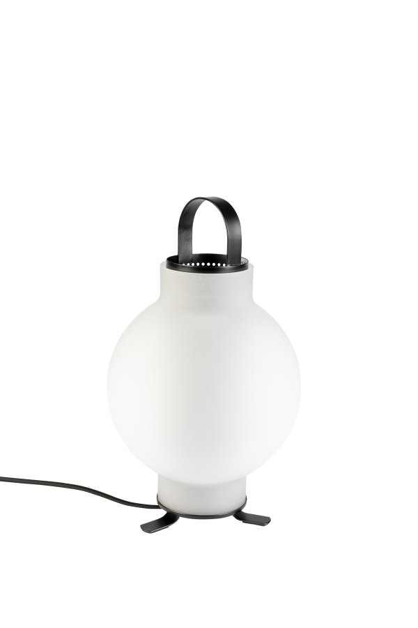 ZUIVER Nomad bordlampe - hvitt glass og jern