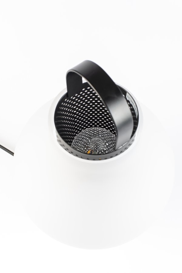 ZUIVER Nomad bordlampe - hvitt glass og jern