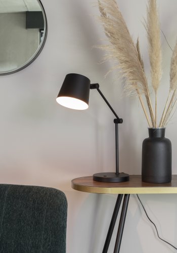 WHITE LABEL LIVING Hajo skrivebordslampe - svart jern
