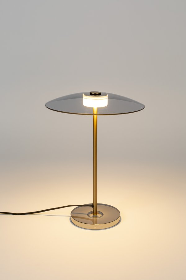 ZUIVER Float bordlampe - glass og gulljern