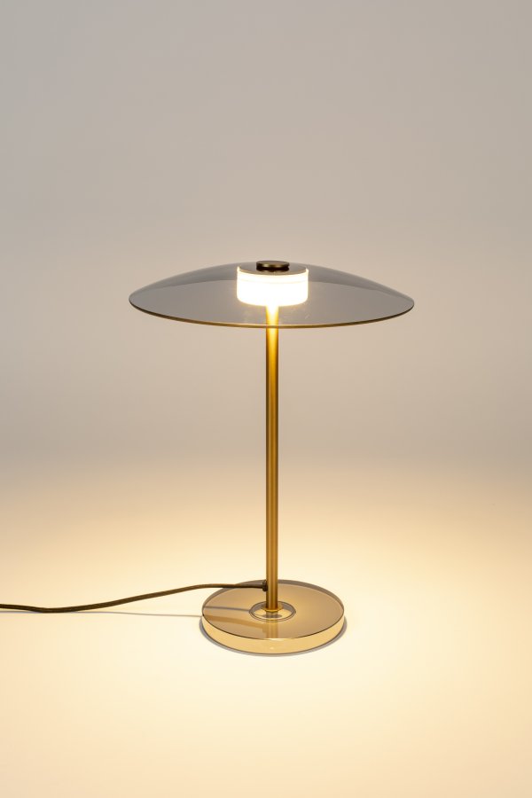 ZUIVER Float bordlampe - glass og gulljern