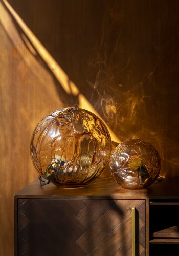 DUTCHBONE Lune bordlampe S - gull glass og jern