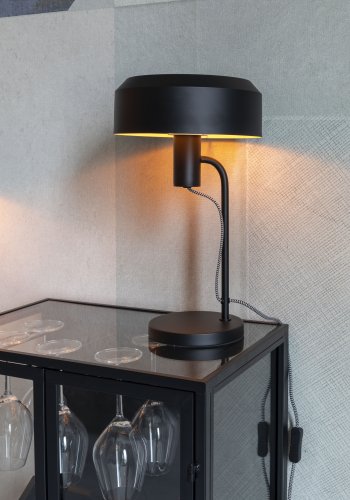 WHITE LABEL LIVING Landon bordlampe - svart jern