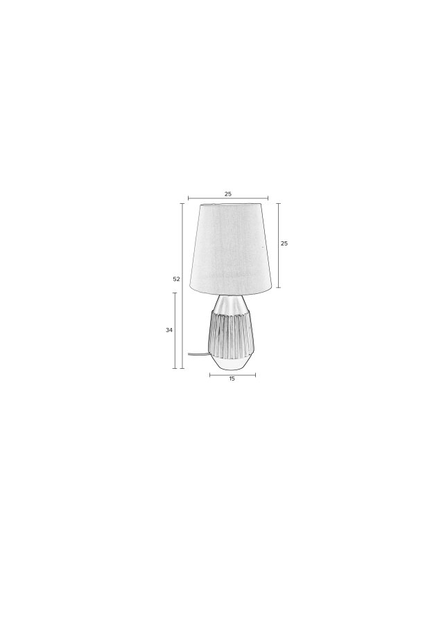 WHITE LABEL LIVING Aysa bordlampe - sort aluminium