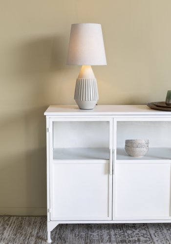 WHITE LABEL LIVING Aysa bordlampe - ekte aluminium