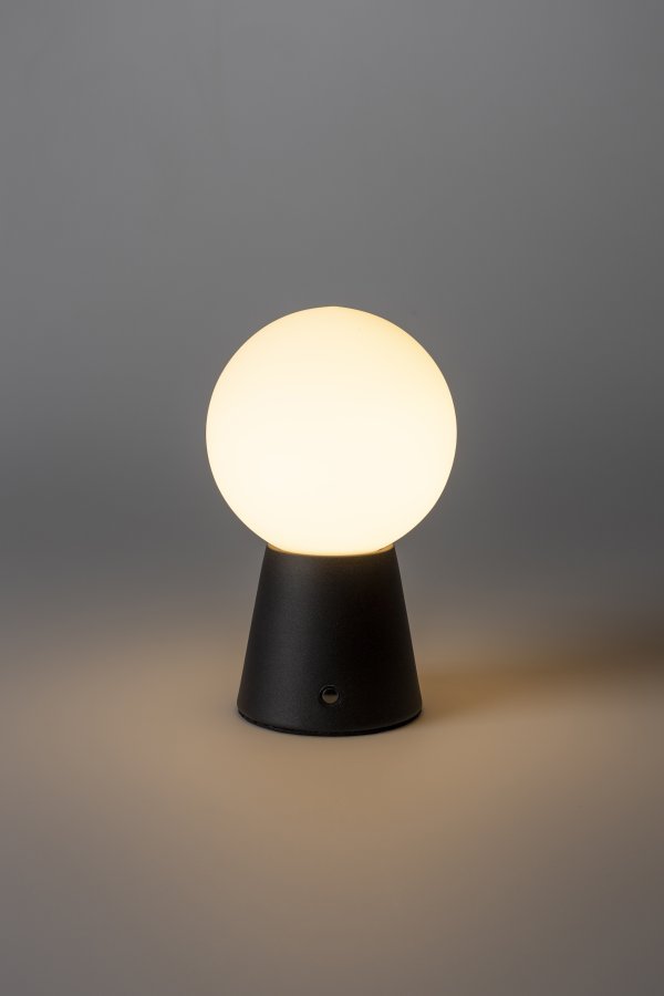 ZUIVER Stellar bordlampe, oppladbar - glass og sort