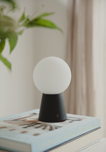 ZUIVER Stellar bordlampe, oppladbar - glass og sort