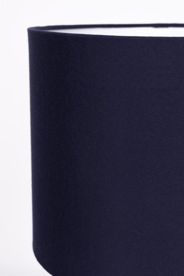 WHITE LABEL LIVING Kaja bordlampe - mrkebl skjerm og strykejern