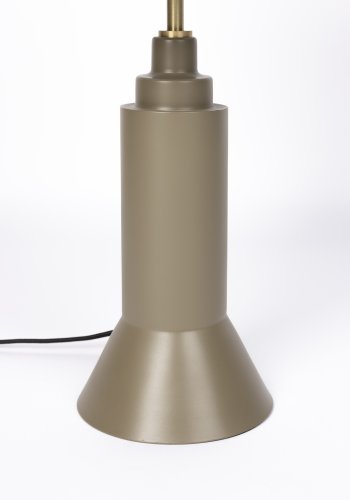 WHITE LABEL LIVING Kaja bordlampe - mrkebl skjerm og strykejern