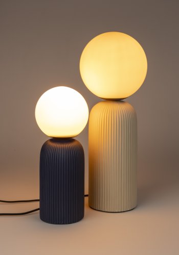 ZUIVER Dash bordlampe M - opalglass og riskeramikk