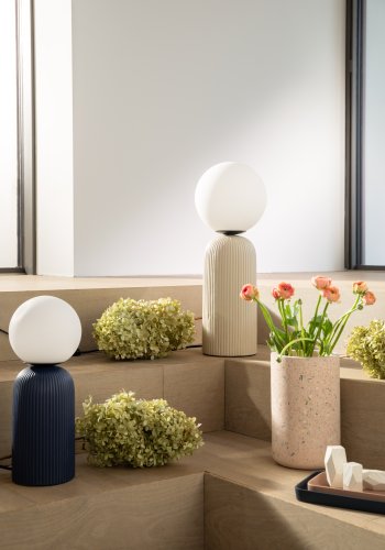 ZUIVER Dash bordlampe M - opalglass og riskeramikk