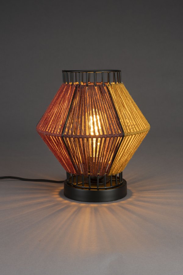DUTCHBONE Surya bordlampe - flerfarget tau og metall