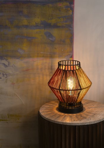 DUTCHBONE Surya bordlampe - flerfarget tau og metall