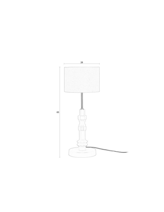 ZUIVER Totem bordlampe - terra aluminium