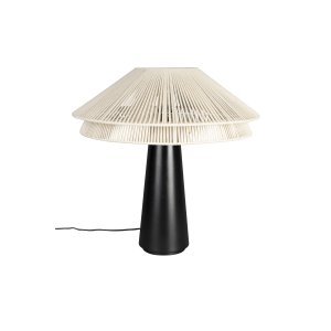 DUTCHBONE Elon bordslampa - beige rep och svart metall