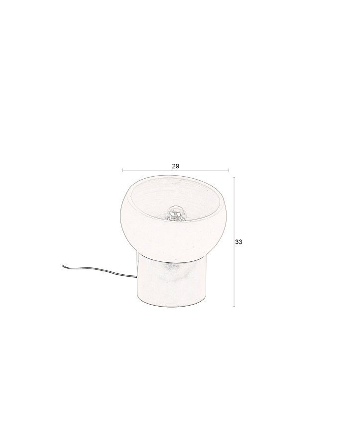 DUTCHBONE Zahra Tischleuchte S - Terra Terrakotta und schwarzes Metall