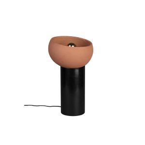 DUTCHBONE Zahra bordslampa M - terra terrakotta och svart metall