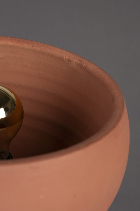 DUTCHBONE Zahra bordlampe M - terra terracotta og sort metall