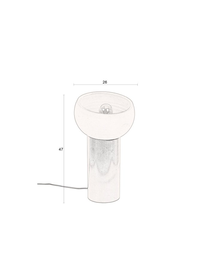 DUTCHBONE Zahra bordlampe M - terra terracotta og sort metall