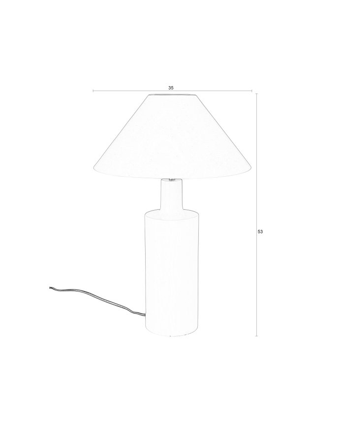 ZUIVER Wonders bordlampe - skinnende beige jern
